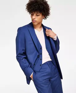 Мужской приталенный пиджак из шерсти Infinite Stretch Calvin Klein, синий