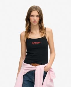 SUPERDRY Облегающий топ на бретелях с логотипом спортивной одежды