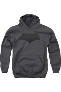 Бэтмен против Супермена худи с логотипом Бэтмена для подростков Gildan, Charcoal