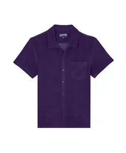 Рубашка для боулинга Terry однотонная Vilebrequin, синий