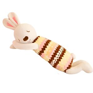Плюшевая кроличья кукла высотой 70см/100см/130см FKOFR, белый stripes clothing-soothing bunny