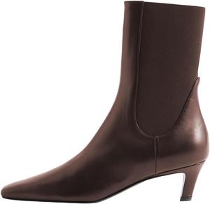 Женские ботильоны FSJ с квадратным носком, на низком каблуке-китен, без застежки, вестерн-стиль, эластичные челси, из веганской кожи, для прогулок и нарядов, размер 4-16 US, Brown