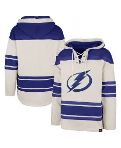 Мужская овсяная толстовка с капюшоном Tampa Bay Lightning Rockaway на шнурках '47 Brand