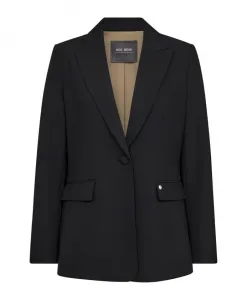 Элегантный черный блейзер с V-образным вырезом. Mos Mosh, черный