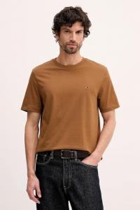 Хлопковая футболка Tommy Hilfiger, коричневый