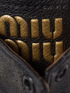 Miu Miu ботинки на шнуровке, черный