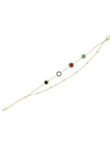 Adeliás Женский браслет из нержавеющей стали 16+3 см в золотом исполнении