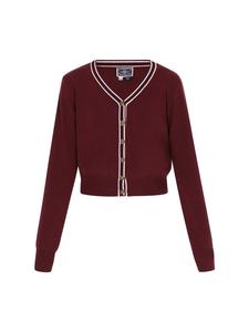 Женский кардиган винно-красного цвета DreiMaster Maritim