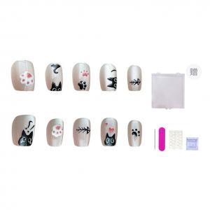 Стильные очки Cat Eye с принтом в виде кошачьей лапки, универсальные, игривые, длина 24 мм, цвет nude smudge ORANOT, Long Ladder M, Suitable For Chubby Hand[Includes Storage Box]16-12-13-12-9