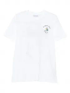 Футболка с вышитым кактусом Maison Labiche, белый