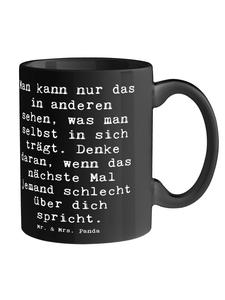 Кружка для преодоления травли, зеркальное отражение с надписью черным цветом Mr. & Mrs. Panda