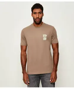 Футболка te_structure Regular fit Boss Orange, бежевый