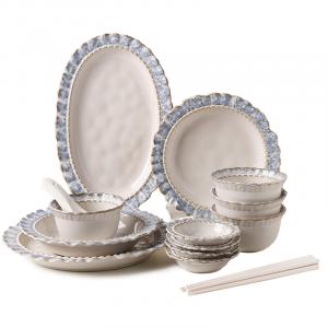 Наборы посуды KAWASIMAYA, 【Practical Pack】16-piece set for 4 people with chopsticks A