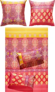 Постельное белье кораллово-желтого цвета 1x 155x220 см + 1x 40x80 см Erwin Müller