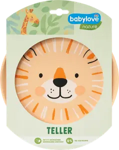 Природная тарелка желтая 1шт. babylove