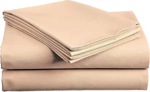 Простыня хлопковая, стандартная бежевая, 140х240 см TEXTILOMANIE