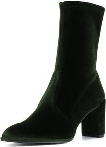 Женские ботильоны YDN с острым носком, массивным высоким каблуком, средней длины, на подъем, для вечернего образа