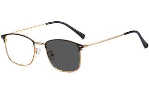 AAJF Металлические круглые очки для коррекции близорукости унисекс, Black gold frame discoloration