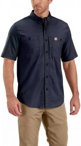 Carhartt мужская 102537 Rugged Professional серия короткий рукав рубашка, Navy