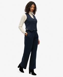 Свободные брюки со складками спереди Superdry, темно-синий