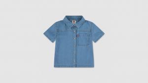 Джинсовый топ Ss для маленьких девочек 4-6x Levi's, Blue Wave Light - Light Wash
