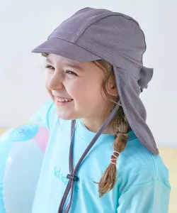 Детская плавательная шапочка с защитой от УФ-излучения и солнцезащитным козырьком (с ремешком под подбородком) - весна-лето 2025 Devirock, цвет 003-G Violet