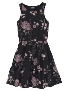 Платье из джерси с черным цветочным принтом Kidsworld