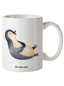 Кружка XL Пингвин, смеющийся без слов в белом Mr. & Mrs. Panda