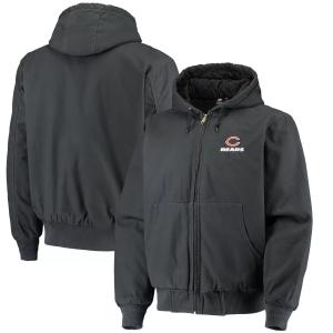 Мужская темно-синяя куртка Dunbrooke Chicago Bears Dakota из хлопковой парусины с капюшоном