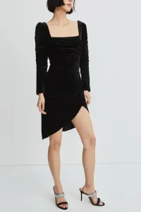 Бархатное платье Toki черного цвета Veronica Beard