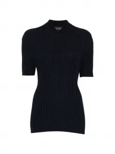 Рубашка поло в рубчик EMPORIO ARMANI, синий