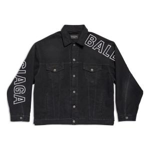 Куртка outline large fit jacket 'black' Balenciaga, черный