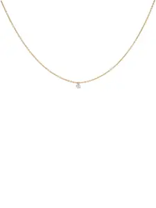 Колье с бриллиантом-солитером «Эмили» из 18-каратного желтого золота We by WHITEbIRD, желтый