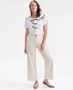 Небольшие брюки с завышенной талией и широкими штанинами Style & Co, загар/бежевый