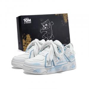 Теплые противоскользящие и износостойкие балансировочные легкие дышащие низкие кроссовки для скейтбординга Unisex TALKING TOM, dusty синий milk cloud