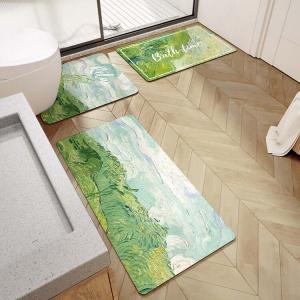 Dajiang Ковер для ванной комнаты A1+A2+A3 40x60 см, впитывающий, нескользящий, 3-предметный набор для зоны умывальника и унитаза