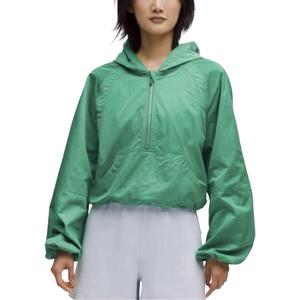Lululemon Женская укороченная анорак куртка, Race Green/RCGR
