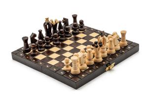 Королевские мини-коричневые шахматы/деревянные шахматы/большие фигуры/производитель Szachy Żurek