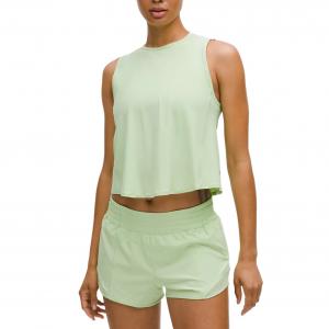 Женская безрукавная спортивная футболка Others Lululemon, grass зеленый/lemongrass