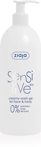 Очищающий гель для лица и тела Sensitive для чувствительной и раздраженной кожи Ziaja, 400 мл