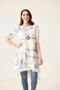 Платье А-силуэта с колье Saloos, синий