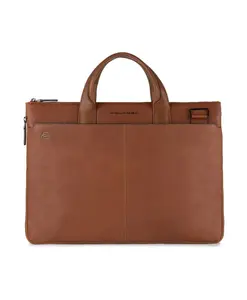 Узкая сумка для ноутбука 15 дюймов с отделением для iPad. Piquadro, коричневый