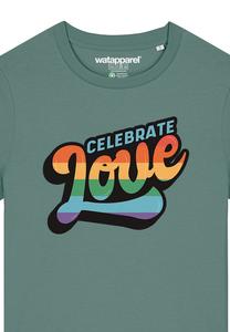 Футболка с принтом CELEBRATE LOVE watapparel, темно-зеленый