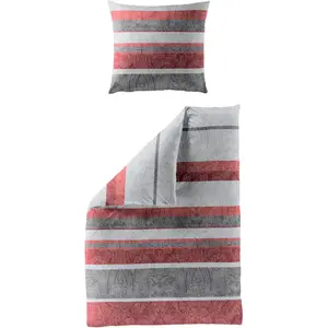 Постельное белье BIERBAUM «6908», бобер, 100% хлопок, легкое в уходе, красный