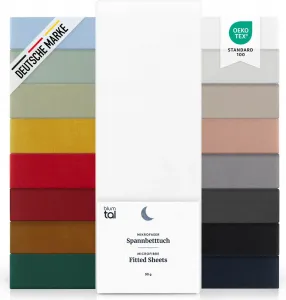 Простыня на резинке 135x190 см - Комплект из 2 простыней из микрофибры - Белый Blumtal