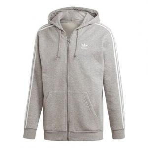 Толстовка adidas originals 3-Stripe Zip 3 Zipper Jacket Gray, серый
