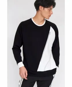 Двухцветный пуловер с застежкой-молнией Tornado Mart, цвет Black