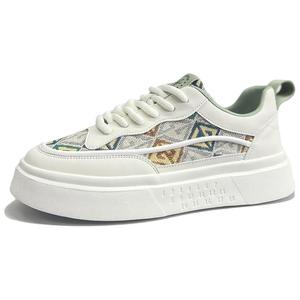 Износостойкие дышащие низкие мужские кроссовки для скейтбординга ZUOSAISI, White Green