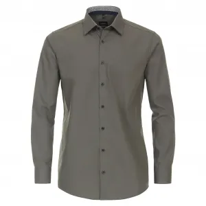 Деловая рубашка VENTI "Деловая рубашка VENTI однотонная", оливковый