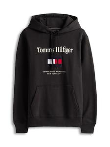 Толстовка с капюшоном на молнии TOMMY HILFIGER, черный